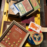 31- Military books, money,